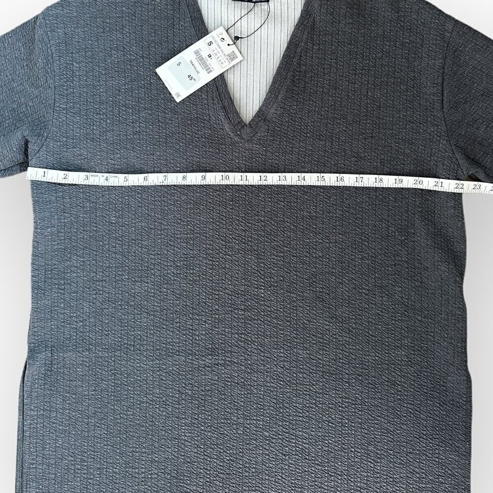 NWT Zara Trafaluc Grey Stretchy Tunic/Dress - Size Small - Picture 4 of 10